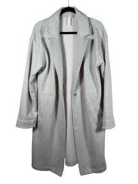 Zella Light Gray Open-Front Blazer Pea Coat Style Women’s Size Small